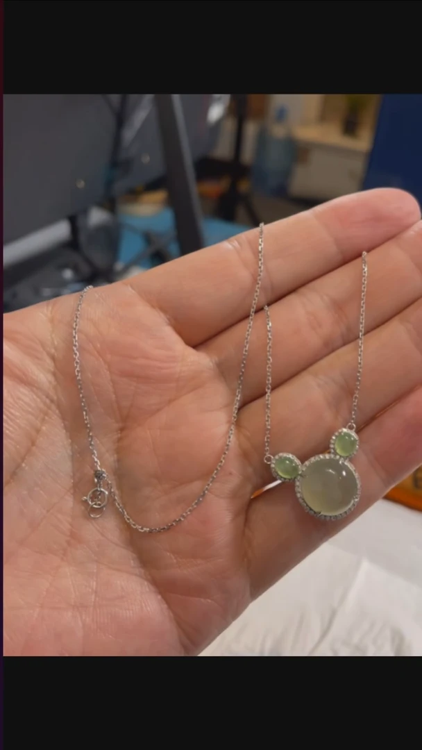 18K金镶嵌定制翡翠5355号