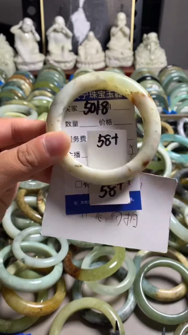 未镶嵌蛇纹石玉手镯5018