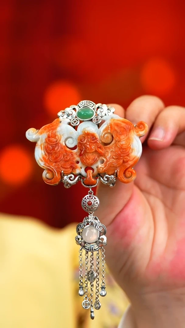 吊坠(不含链)银S925镶嵌翡翠新款