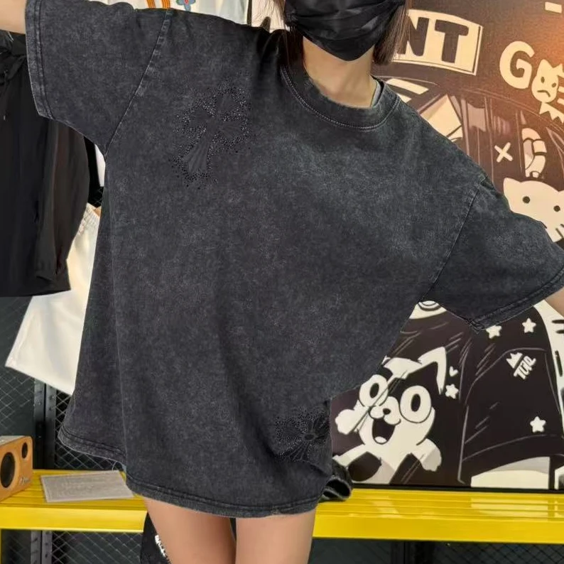 春夏圆领小克休闲百搭日常时尚潮流男女同款简约T恤