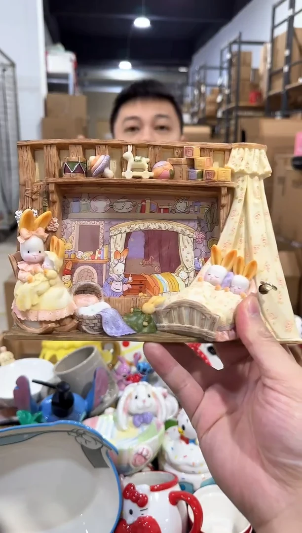 瓷片小号原盒时尚兔音乐相框