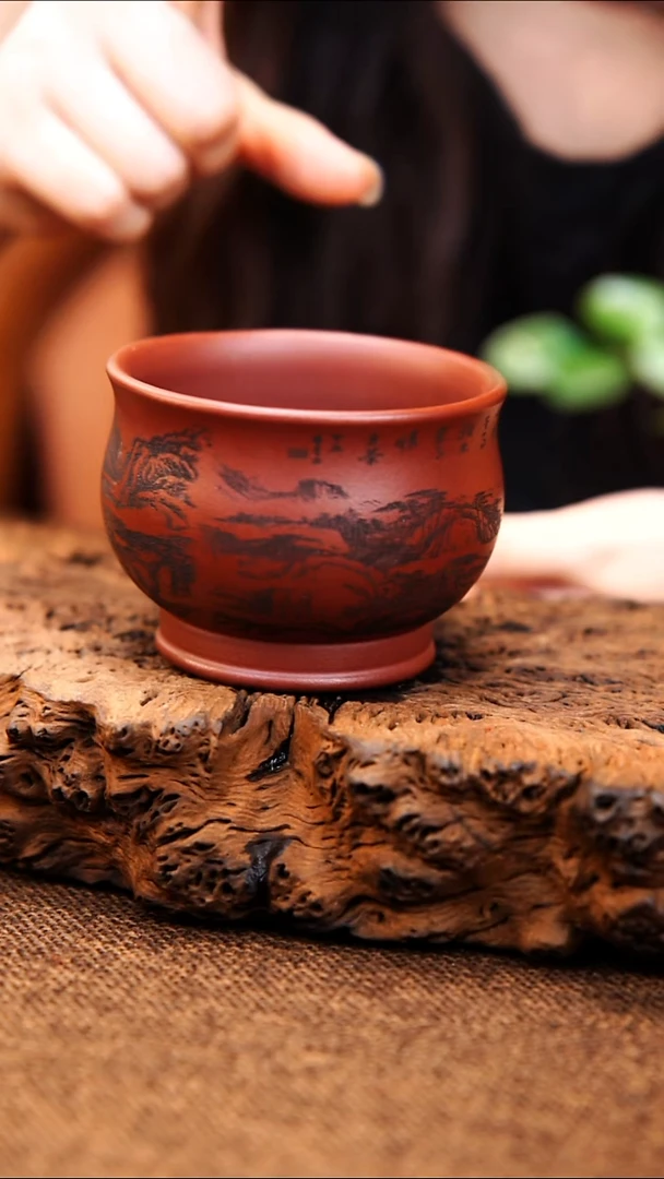 茶杯紫砂宜兴原矿紫砂杯