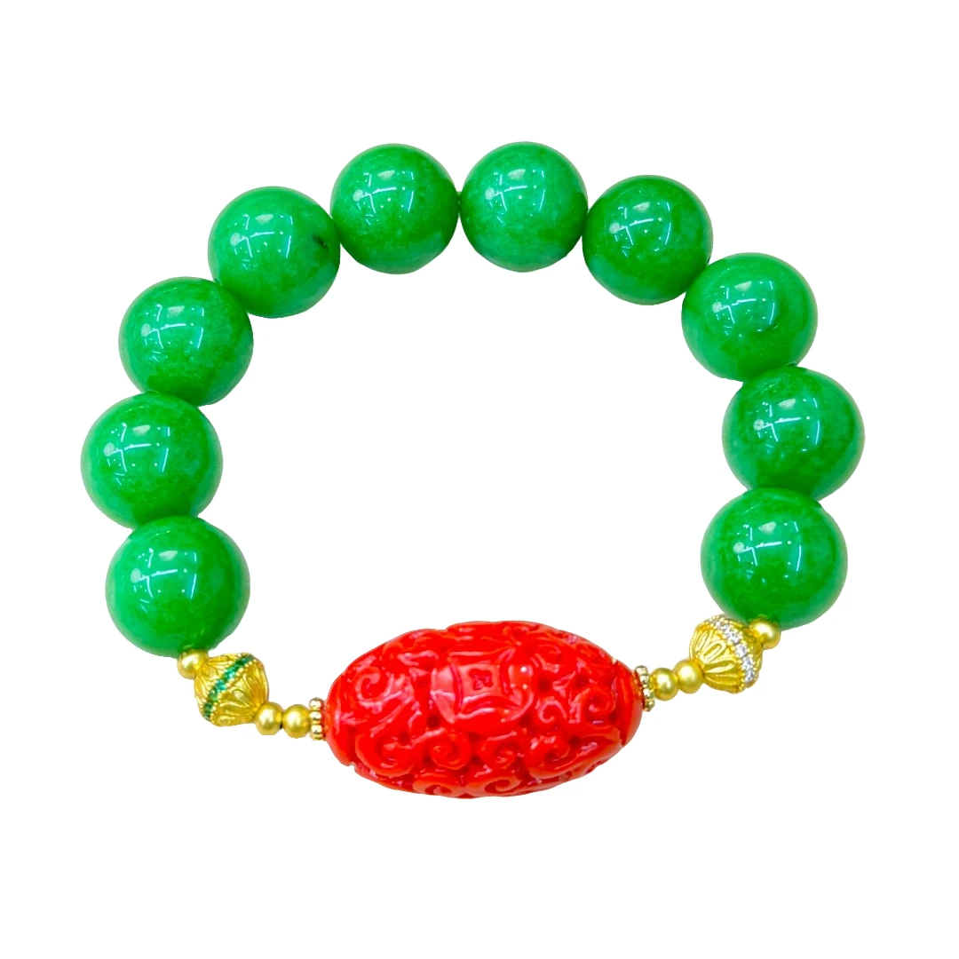 【小天总专属】X028 精美绿手串 多样性发其一