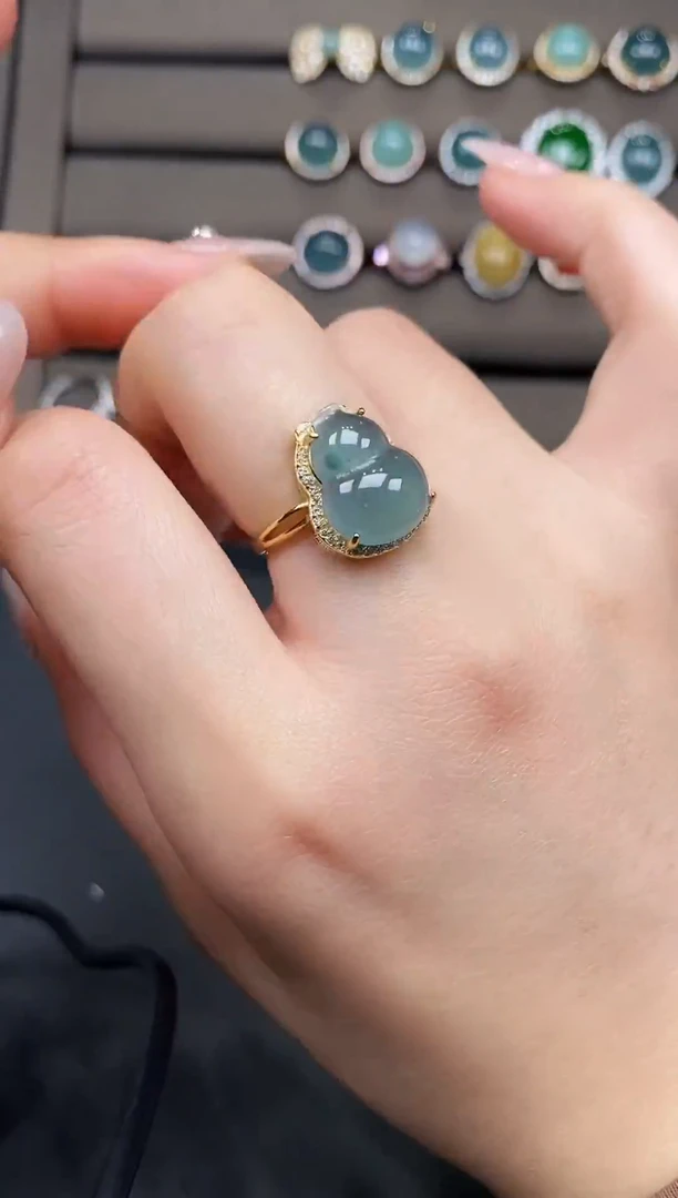 银S925镶嵌戒指翡翠111