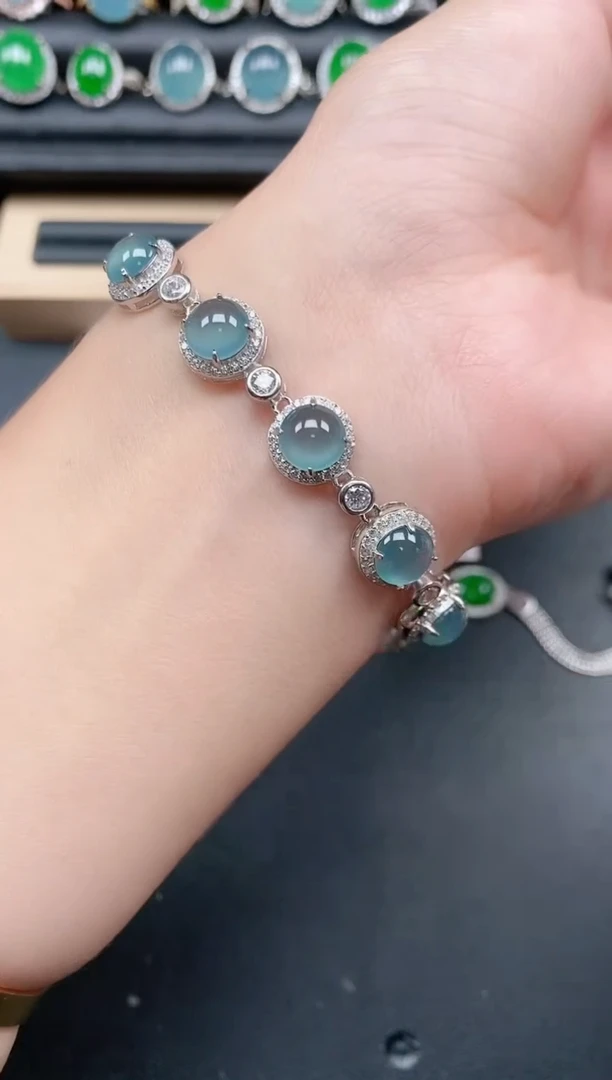 翡翠戒指银S925镶嵌111