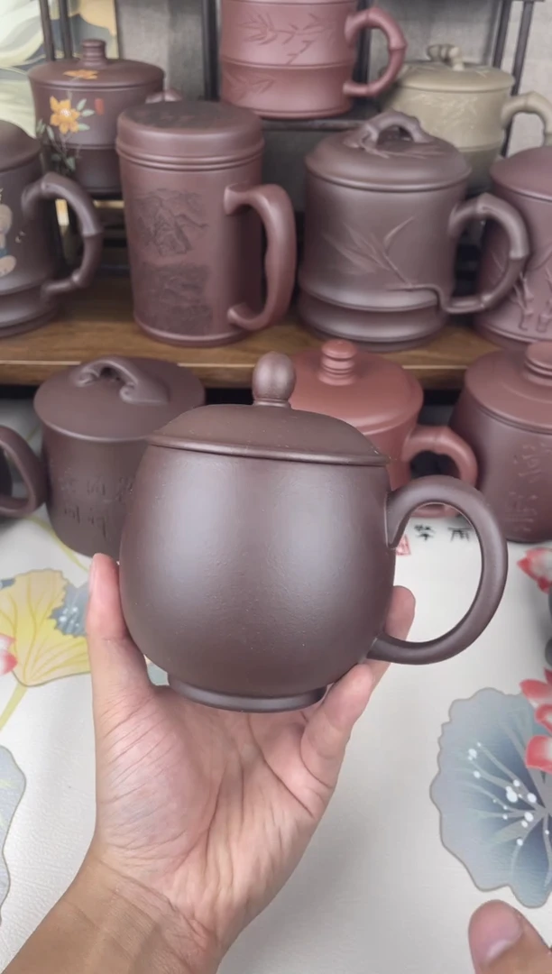 茶杯紫砂紫砂盖杯400cc