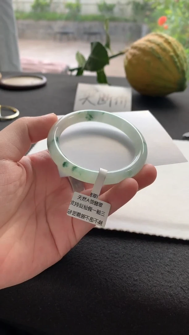 未镶嵌手镯翡翠54圆条买断Y681