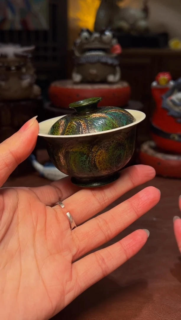 瓷片设计师款手工手作小钱老师绿色