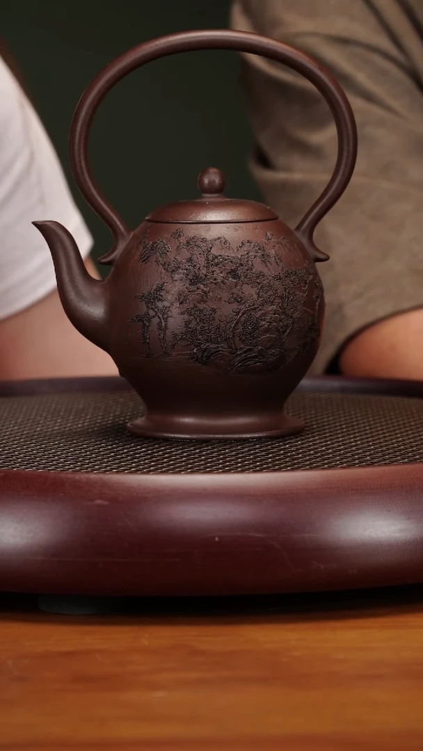 茶壶紫砂129SC提梁 老紫泥