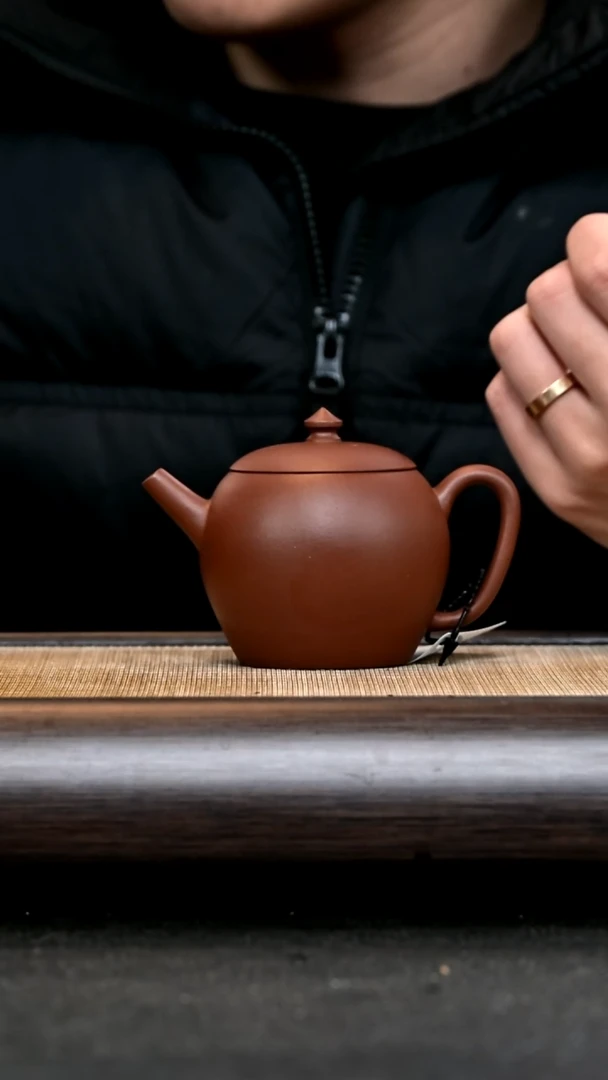 【闪购商品】紫砂茶壶Ah3732 明式巨轮 红紫泥