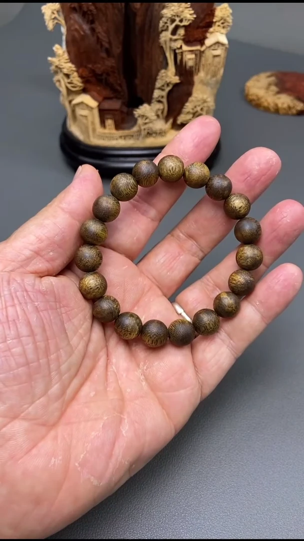 沉香手串绿棋楠沉香11mm手串
