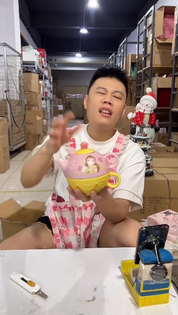 瓷片贝尔子母壶 陶瓷材质