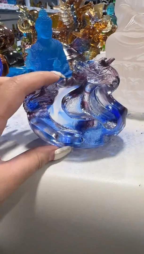 手工艺品琉璃329微瑕纯手工古法琉璃假一罚十