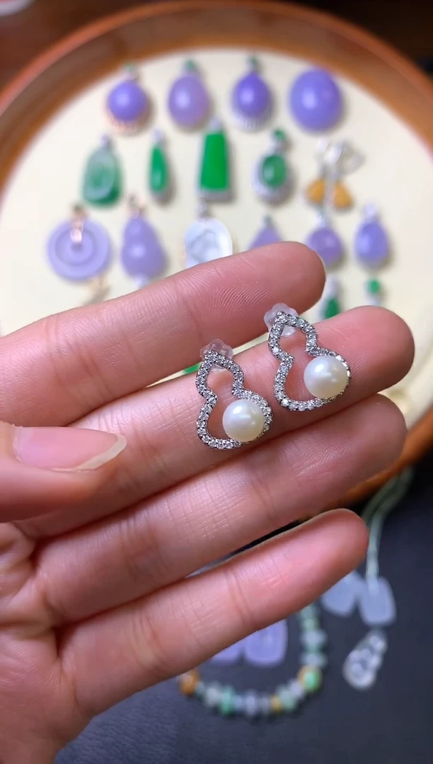 【闪购商品】淡水珍珠耳饰银S925镶嵌耳饰