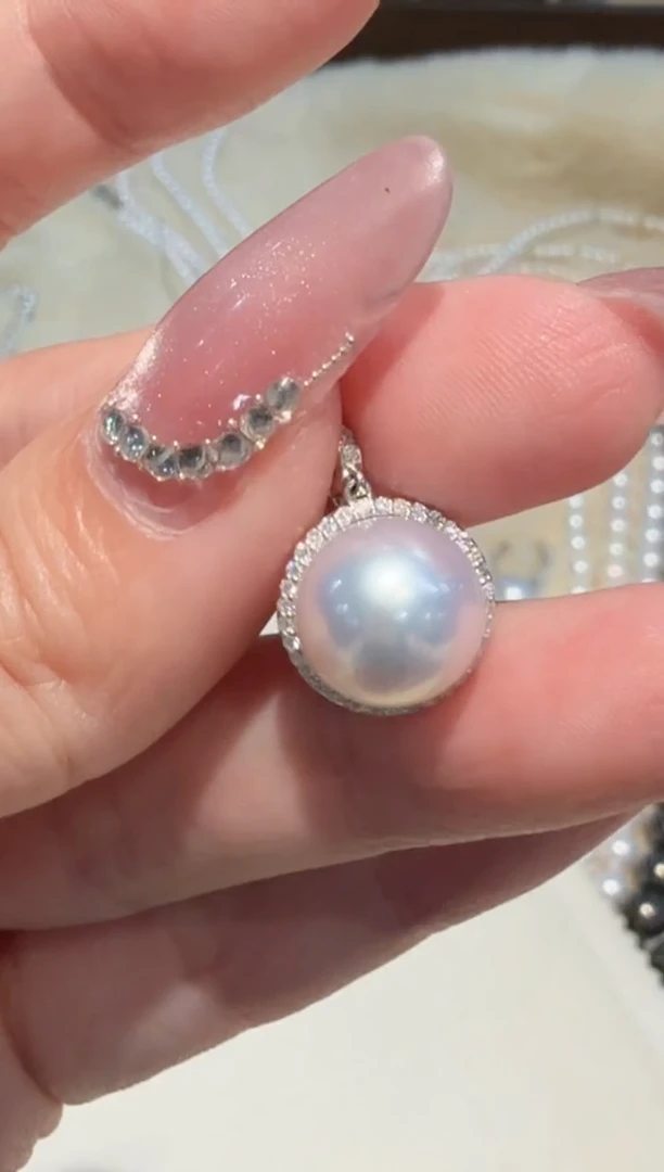 18K金镶嵌吊坠海水珍珠zzxm 多样性发一 11