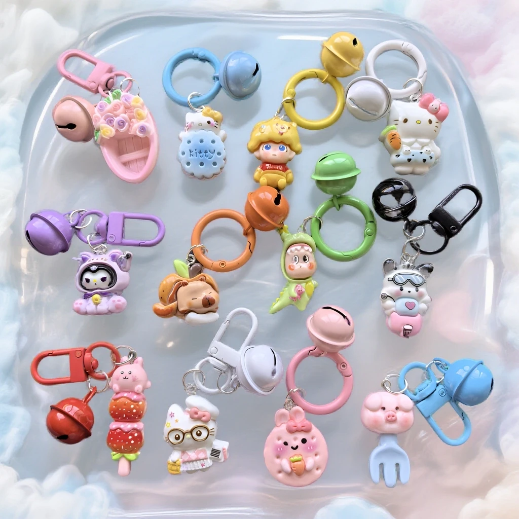 【混款钥匙扣】 新款可爱卡通DIY创意小卡钥匙扣 学生书包礼品挂件