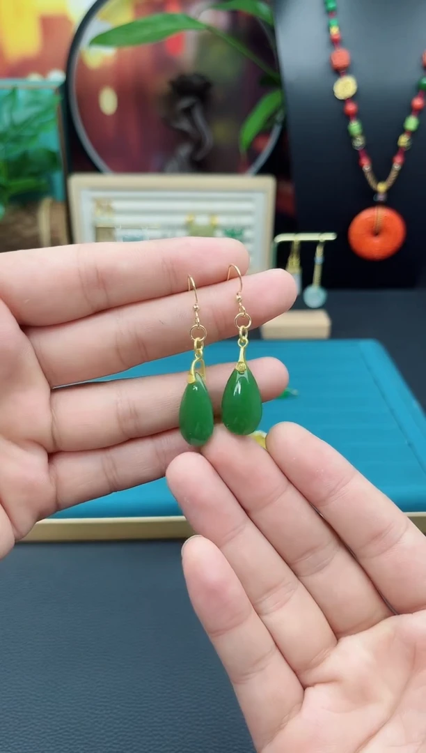 玛瑙/玉髓耳饰银S925镶嵌307000