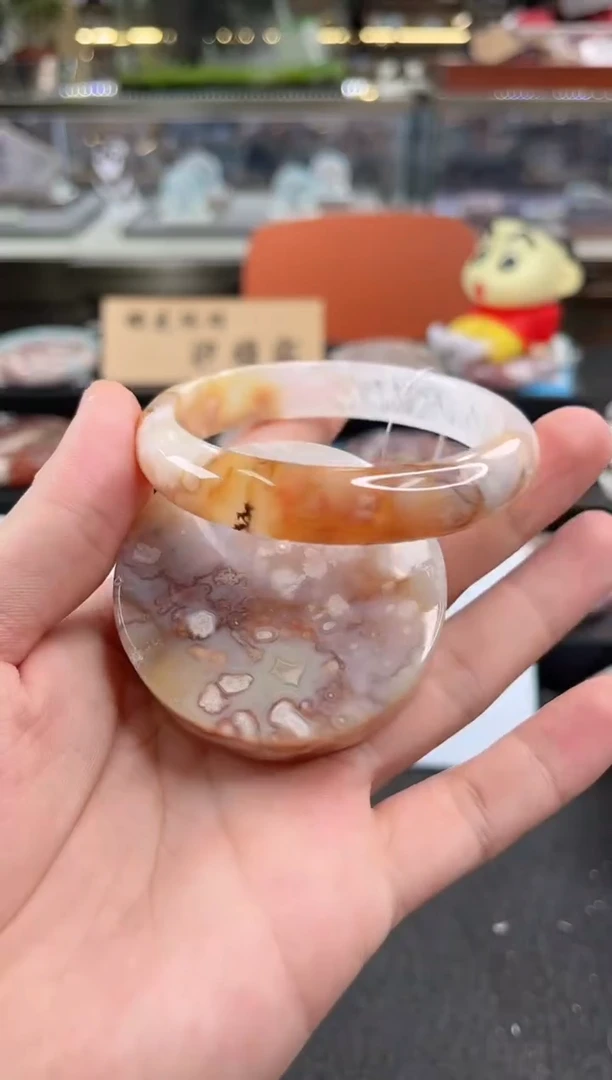 未镶嵌手镯石英质玉61圈口 （赠品镯心）355900