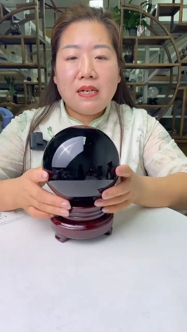 摆件黑曜岩未镶嵌黑曜石球D142