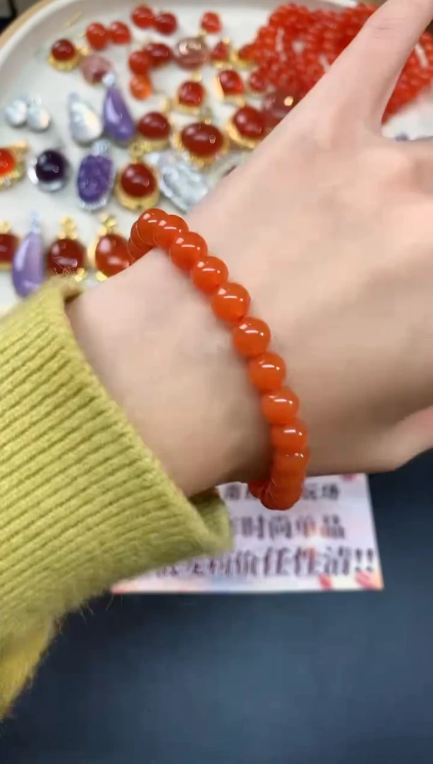 【闪购商品】南红玛瑙手串未镶嵌手串A91|380