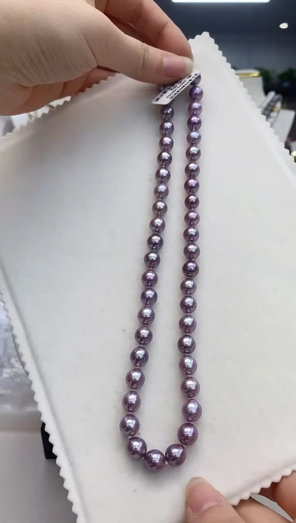 【闪购商品】淡水珍珠项链未镶嵌淡水项链紫罗兰