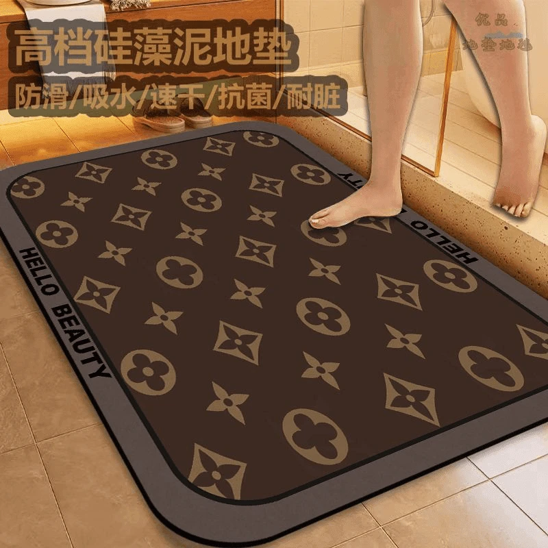 吸水防滑浴室地垫硅藻泥脚垫简约现代家用成品家用垫子卫生间免洗
