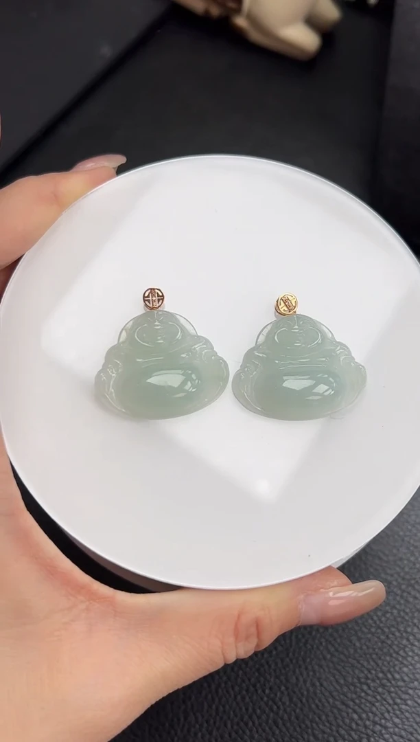 【闪购商品】翡翠颈饰18K金镶嵌YM266-6 佛公多样性发一