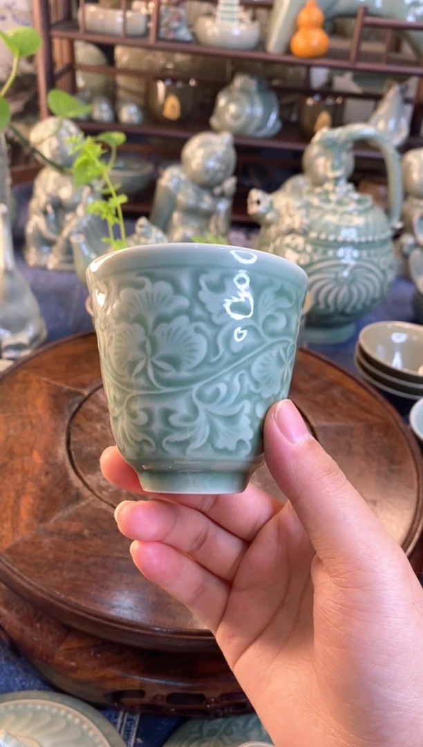 特价 处理 微瑕 牡丹隋型杯【b000028】1只