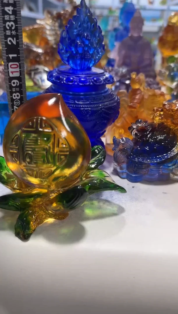 手工艺品琉璃526微瑕纯手工琉璃假一罚十
