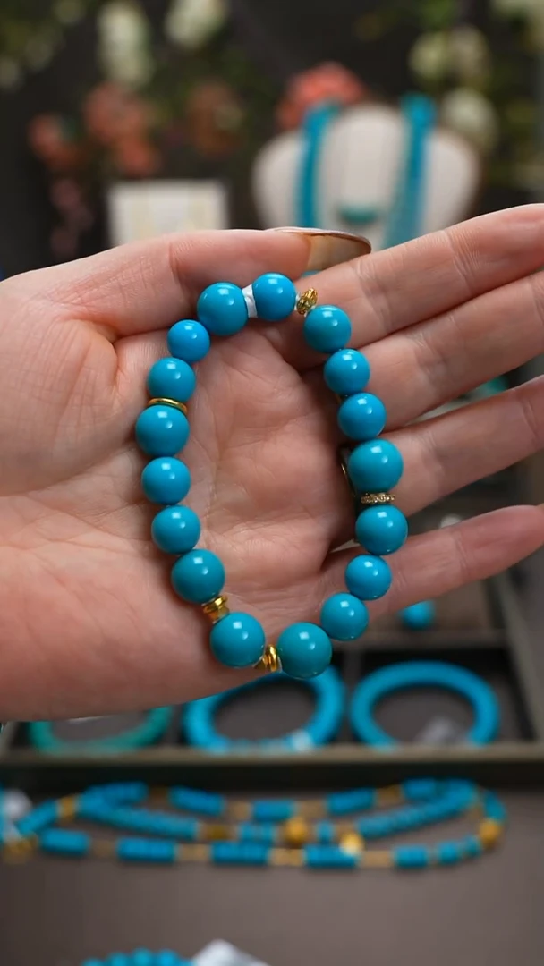 未镶嵌绿松石手串B0154