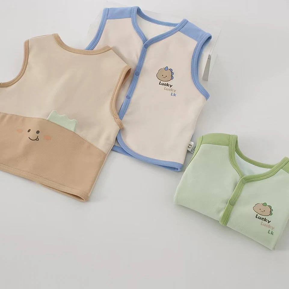 恐龙毛圈双层马甲66978