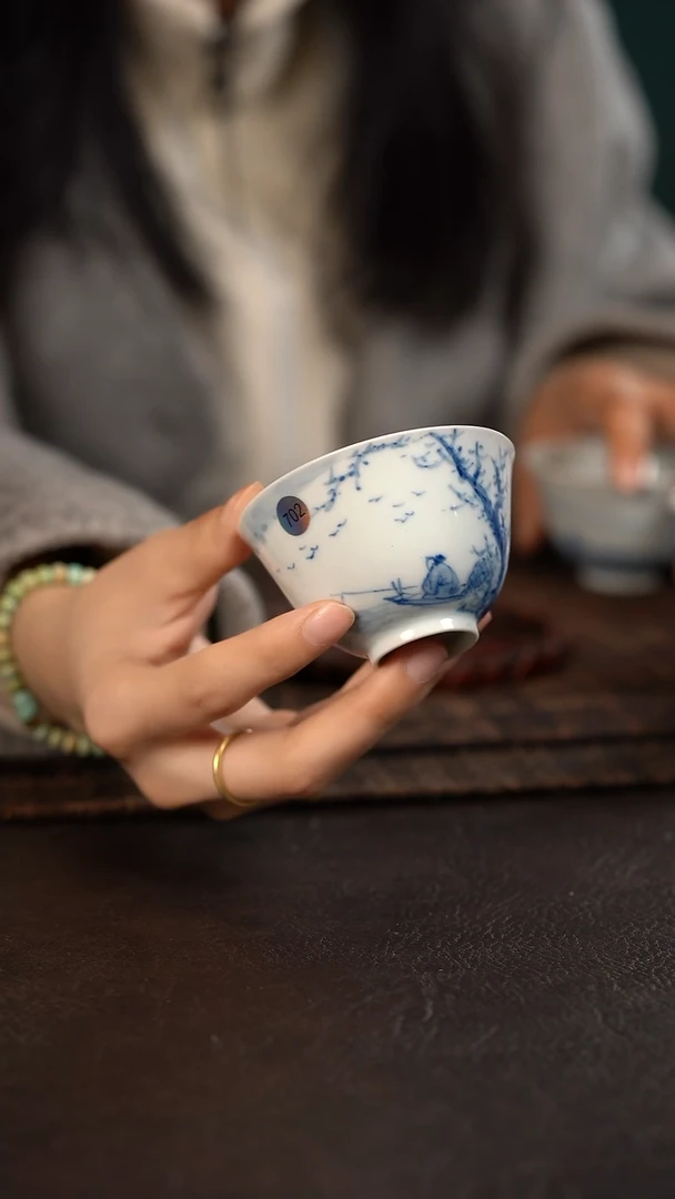 【闪购商品】杯702HLX陶瓷山水撇口杯