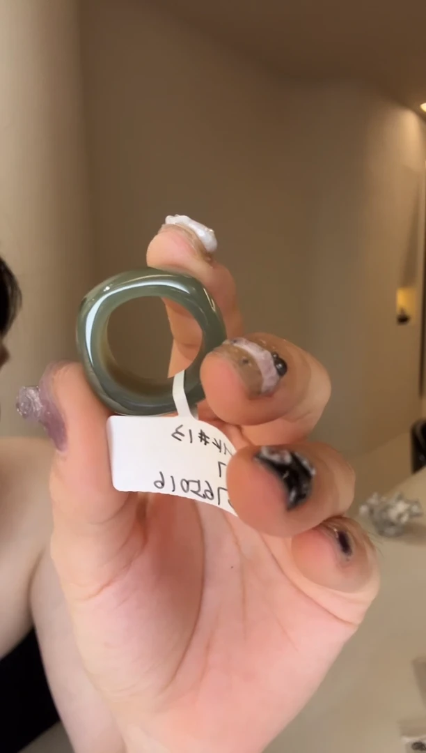 【闪购商品】和田玉戒指未镶嵌13码方胖多样性发其一