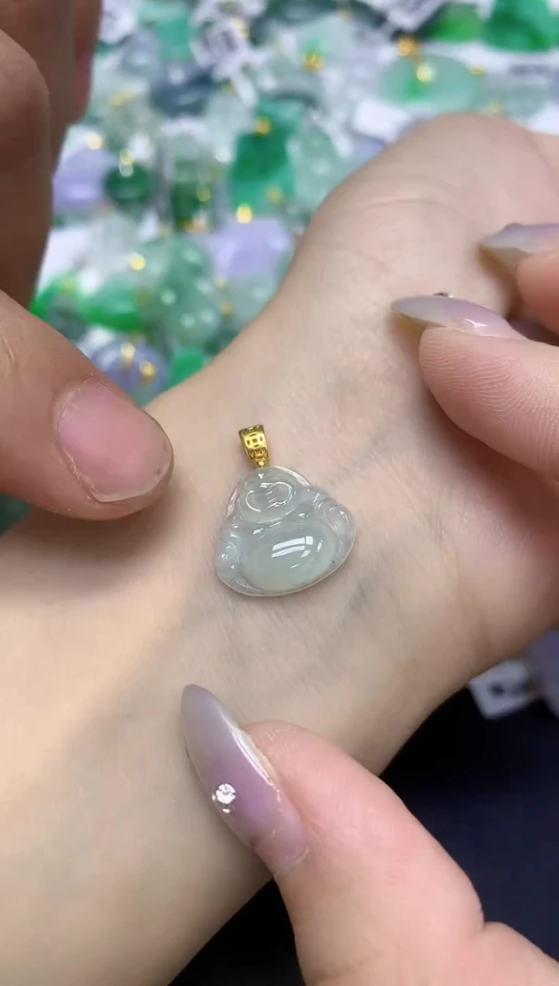 颈饰未镶嵌翡翠天然缅甸翡翠A货百元以上9元证书费自理