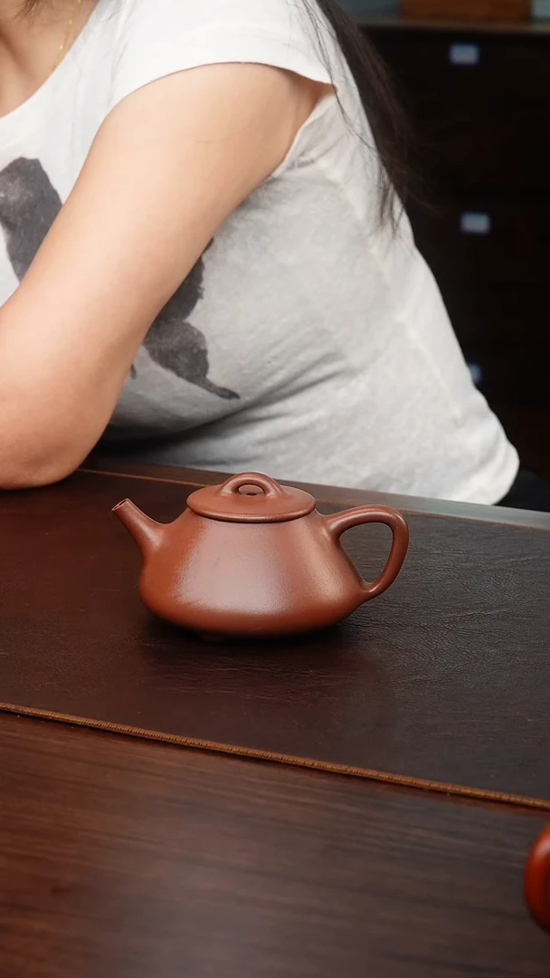 茶壶紫砂底槽清平盖石瓢200cc