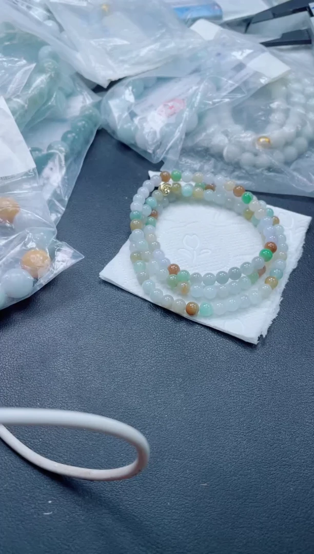 未镶嵌定制翡翠珠串