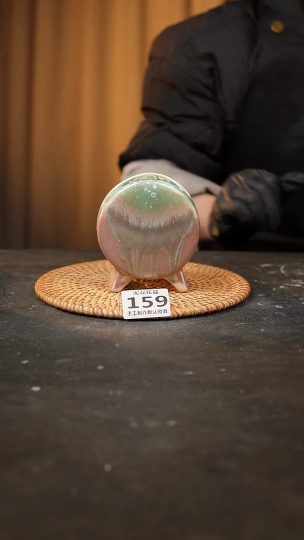 【闪购商品】瓷片159泥泥陶瓷花盆