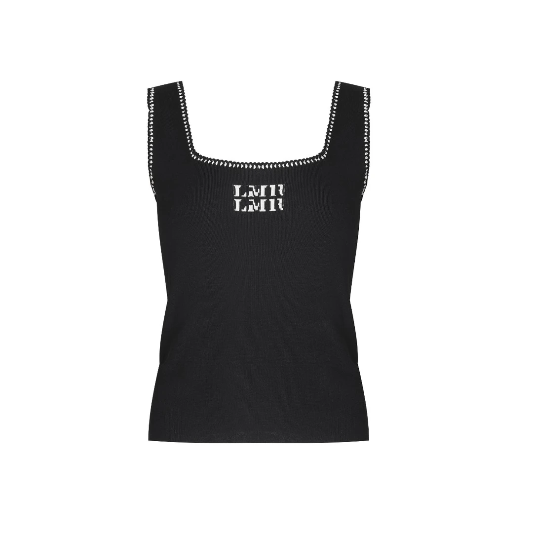 LAMERRY 黑色/米白色针织背心 LWFS2N006