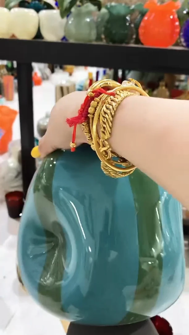 慕忆家手作琉璃花瓶瑕