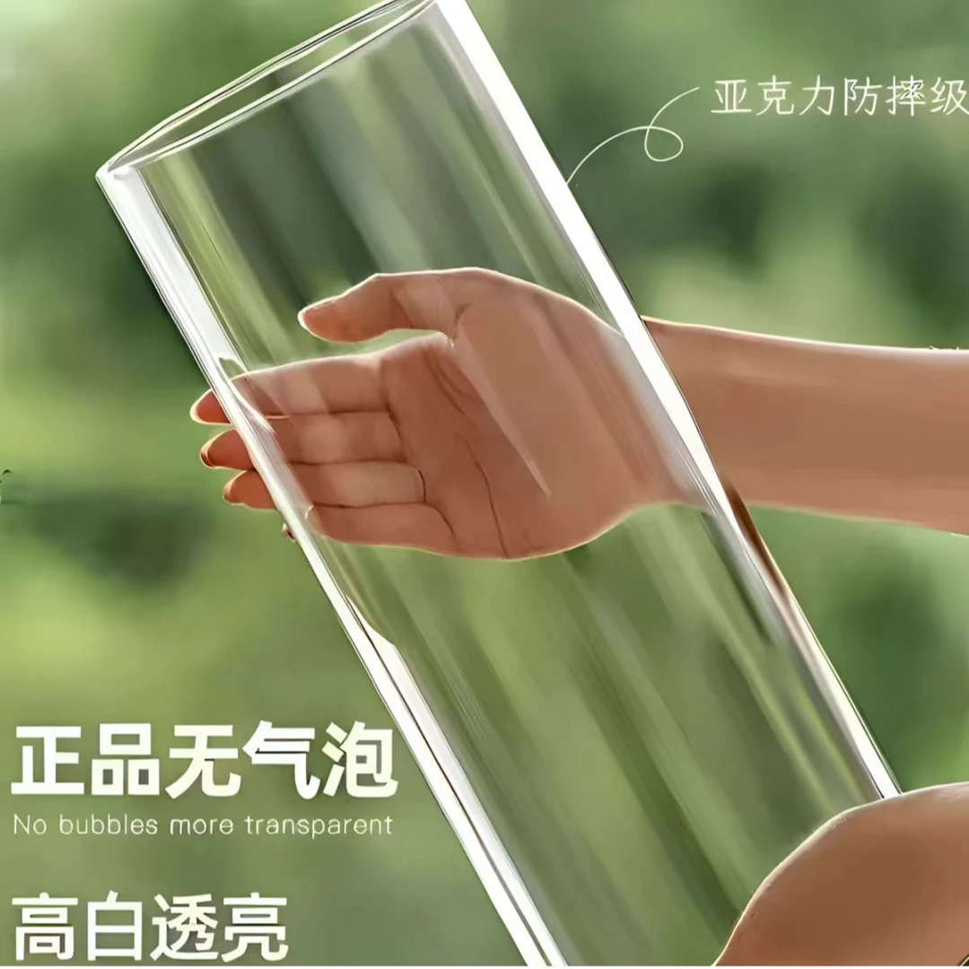 防摔水培花瓶网红爆款不发黄插花富贵竹鲜花轻奢百搭醒花桶器皿