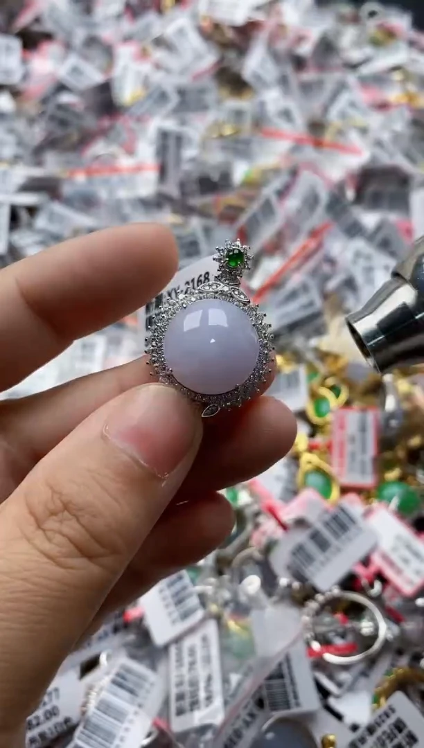 翡翠戒指银S925镶嵌6666666   4