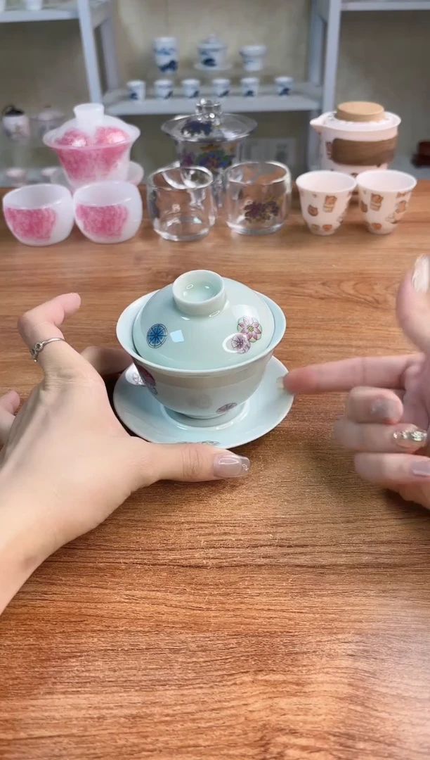 闪购福利三彩盖碗