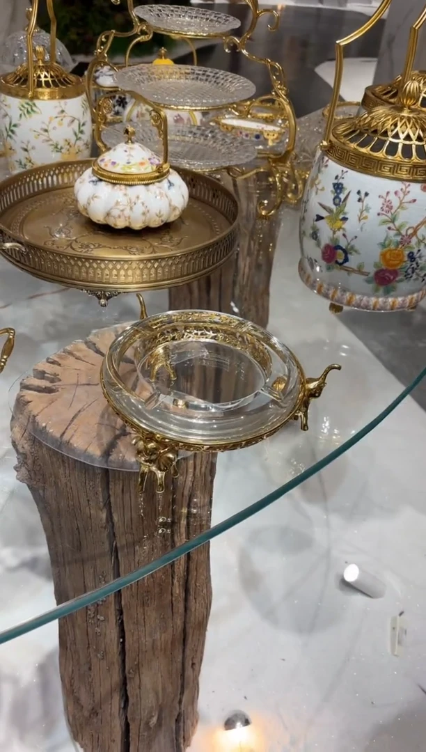 【闪购商品】摆件BG710法式装饰水晶烟碟摆件