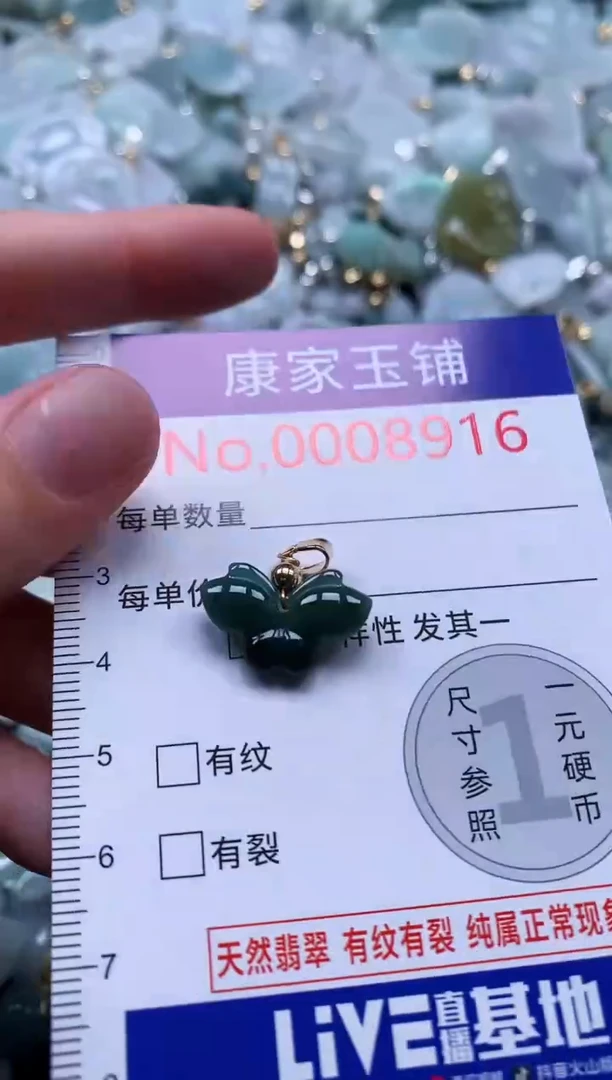 翡翠未镶嵌吊坠(不含链)8916