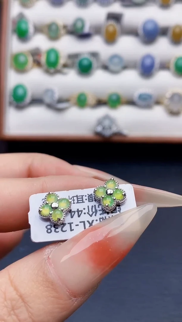 银S925镶嵌戒指翡翠1040