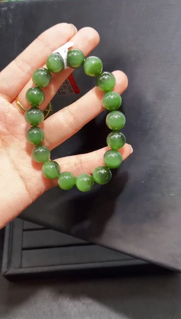 未镶嵌手链和田玉12MM多样性发一