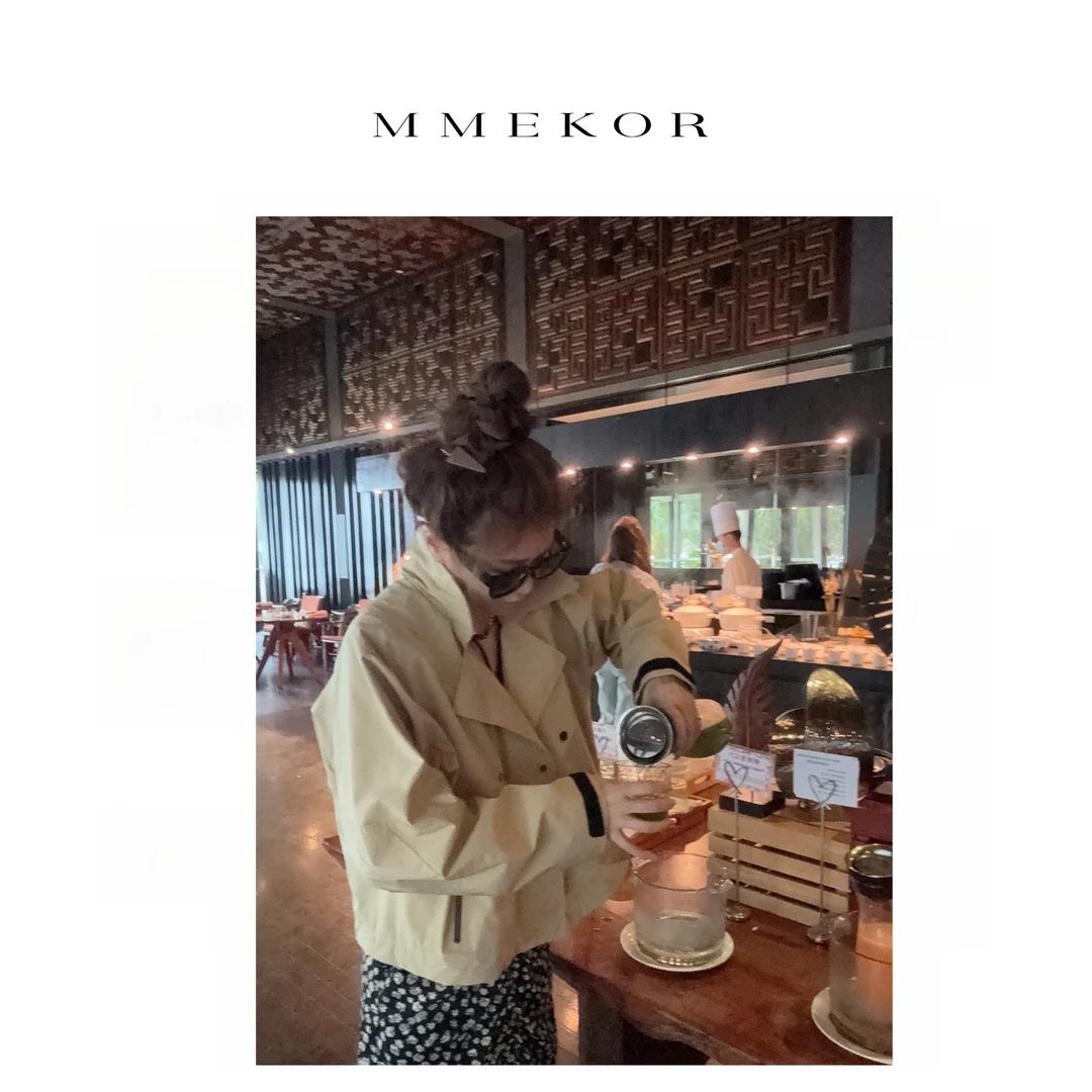 MMEKOR“智贤风衣”外套 2025新款活力常青藤时髦上衣 88992