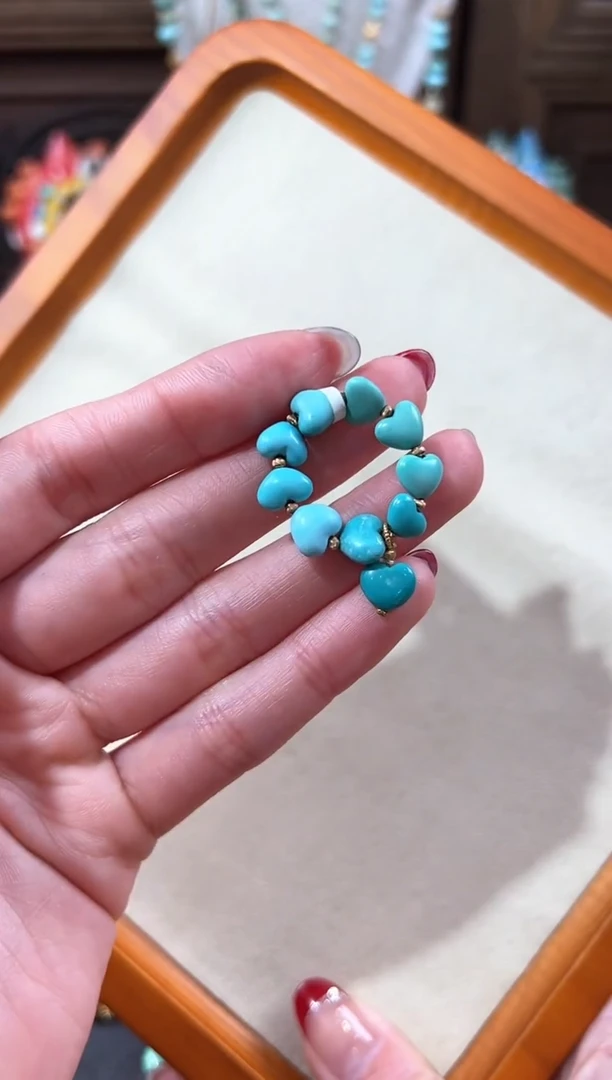 【闪购商品】绿松石戒指18K金镶嵌绿松石戒指