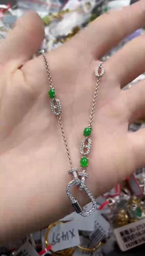 银S925镶嵌戒指翡翠4444----4