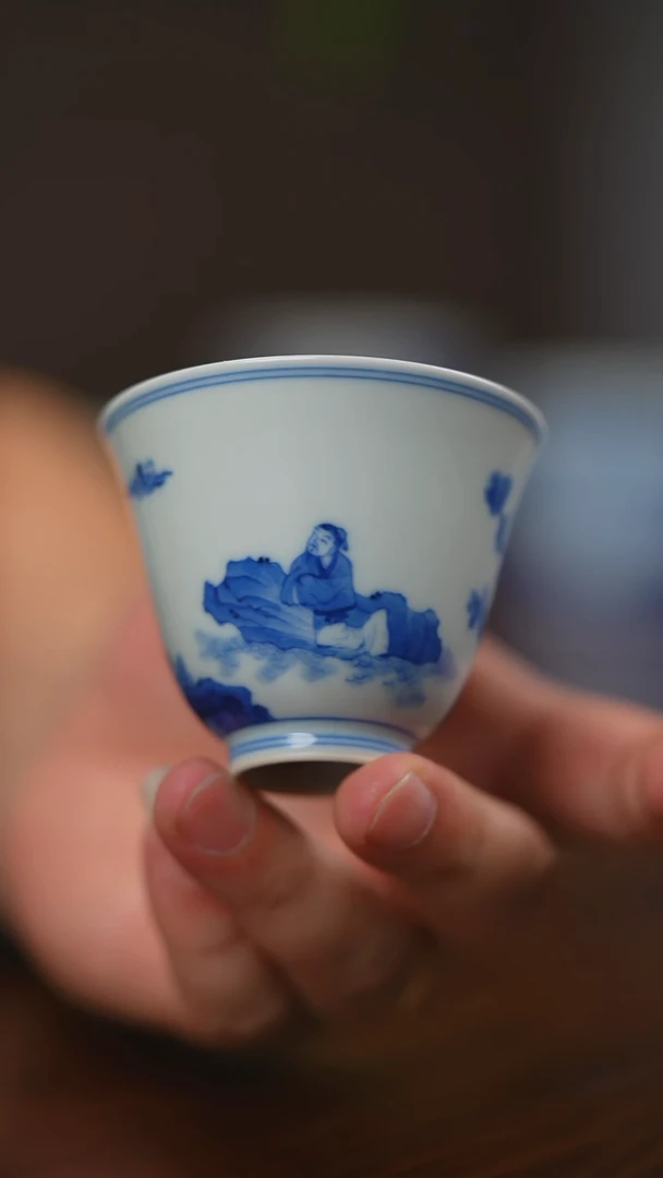 其他天心雅器仿古山行图单杯